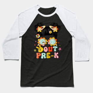 Peace Out Pre K Graduation Kids Girls Baseball T-Shirt